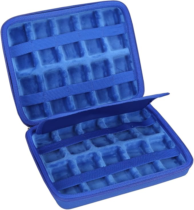 Mchoi Shockproof Carrying Case for Hot Wheels 20 Cars, Case Only (All Blue)