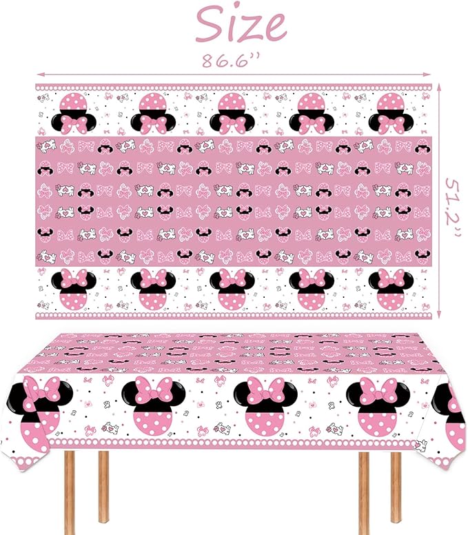 118 Pcs Pink 1st Birthday Party Supplies Girls One Paper Plates Napkins Cups Forks Tablecloth Banner for Girl's 1st Birthday Baby Shower Party Decorations, Serve 20