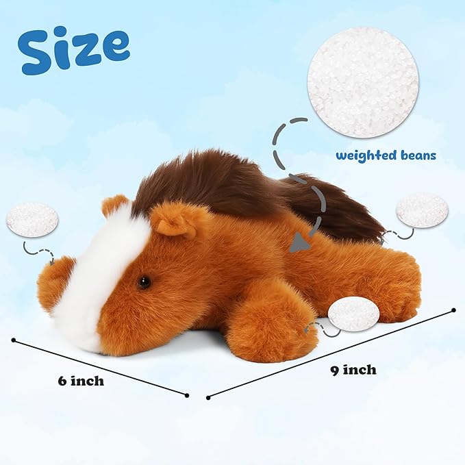 Adorable Horse Stuffed Animal Soft Plush Horse Plush Toy Cute Birthday Gifts for Kids Adults