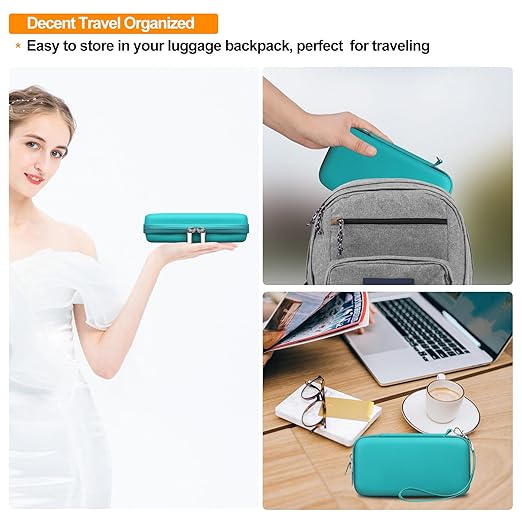 Elonbo Carrying Case for TaddToy/WELLST·G/Beijue/FAMILY POCKET/CCTU/X- JOYKIDS/GREENCREEK/Beico/KAVOYI/GuaiyeyeAP/TEBIYOU Handheld Game Console, Portable Electronic Gaming Player Bag, Green+