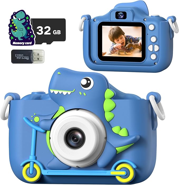 Kids Camera Toys,Children Digital Video Camera Gift for Girls Boys 3-12 Age Kids,Chritmas Birthday Festival Present for 3 4 5 6 7 8 9 10 11 12 Year Old Toddler Child (Blue)