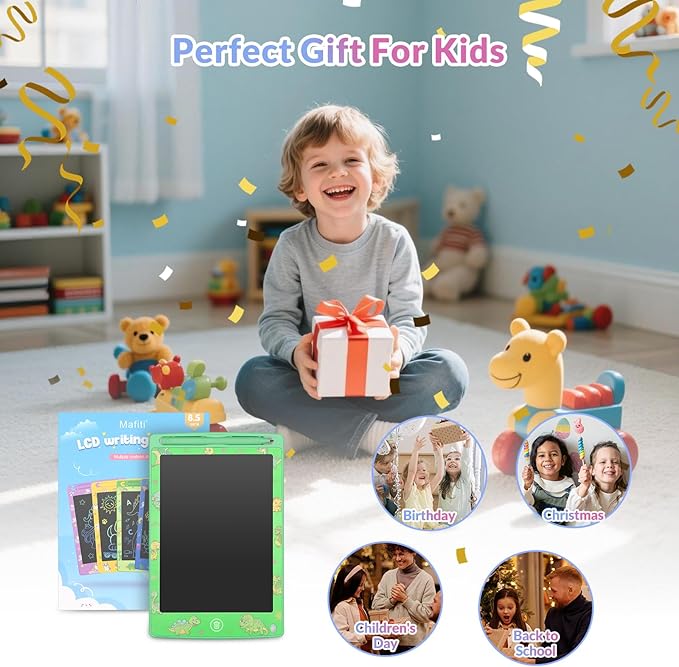 LCD Writing Tablet 8.5 Inch 2 Pack Colorful Screen Electronic Writing Drawing Pads Doodle Board for Kids Boys Girls