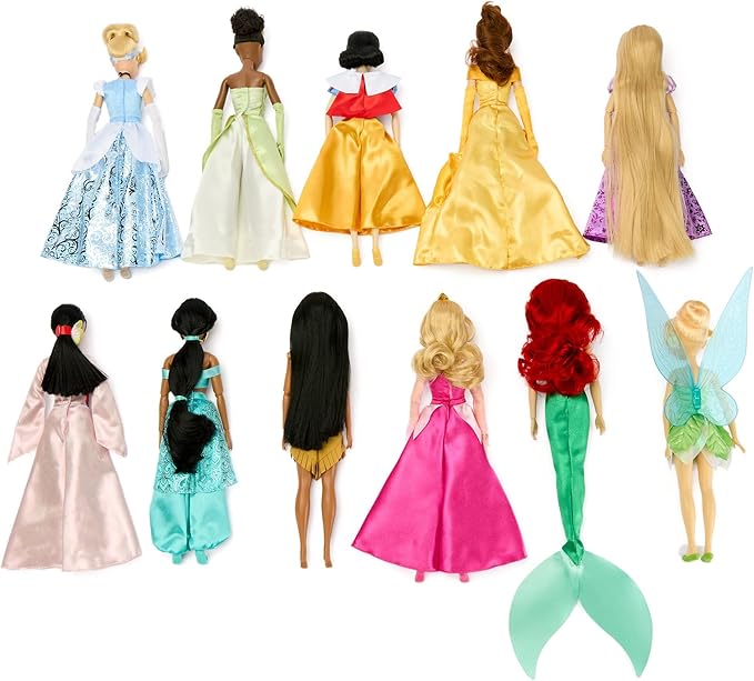 Disney Store Official Classic Doll Collection Gift Set - Disney Princess Toys Set with Dolls & Accessories - Comes in Display Box - Includes 11 Fashion Dolls & Accessories