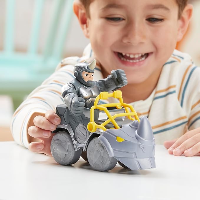 Spidey and his Amazing Friends Marvel Rhino Wrecker Toy Set with Action Figure and Vehicle, Preschool Super Hero Toys for Kids 3 and Up