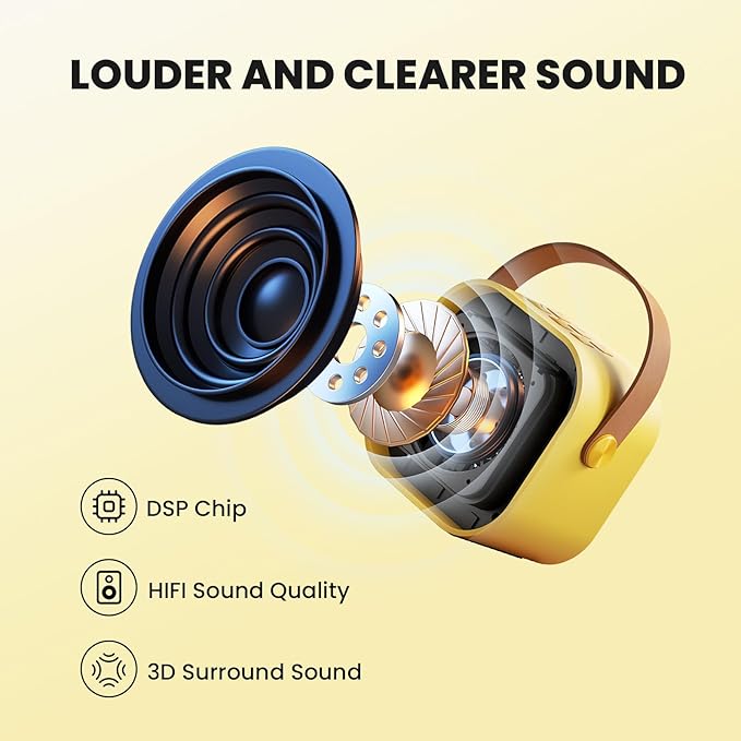Mini Karaoke Machine for Kids, 2026 TOP Toys Birthday Gifts Ideas for Girls Ages 4, 5, 6, 7, 8, 9, 10, 12+ Years Old, Portable MP3 Player with 2 Wireless Mics for Family Home Party