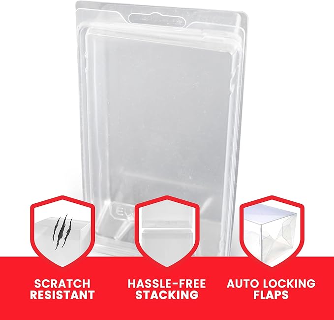 Action Figure Display Case Protector - Blister Clamshell for 6 in Loose Action Figures 25 Pack - Clear APET Plastic - Fits Star Wars, Marvel, G.I. Joe - Holes for Peg Boards - Durable Display Case