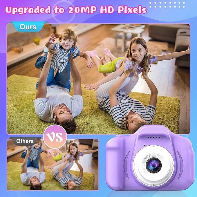 Kids Camera Toys for Girls,Christmas Birthday Festival Gift for Girls Digital Camera for Kids,Toys for 3 4 5 6 7 8 Year Old Boys with 32GB SD Card