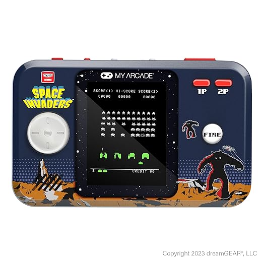 My Arcade Space Invaders Pocket Player Bundle: Officially Licensed, Portable Gaming Console, Travel Case and Screen Protector Included