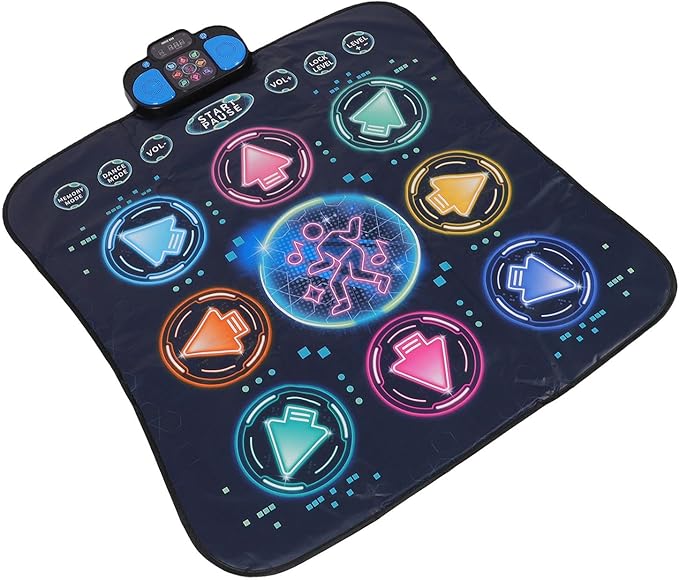 Diyeeni Dance Pad, Safe Electronic Lightweight Various Difficulty Levels Dance Mat Improve Children Coordination Ability for Indoor Outdoor
