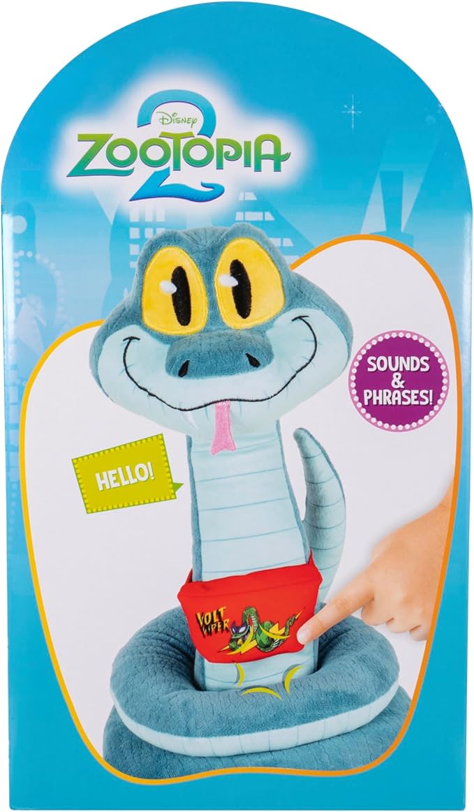 Disney’s Zootopia 2 12” Feature Plush Gary De’Snake - Sounds and Phrases - Plush Toys for Kids and Preschoolers - Suitable for Ages 3 +