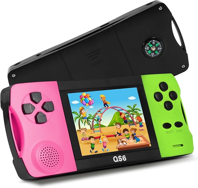 JJFUN Portable Retro Handheld Game Console, 138 Classic Games and 3.2'' IPS Screen , Rechargeable Portable Toy for Home/Car/Travel, Perfect Birthday/Christmas for Kids Ages 3-12