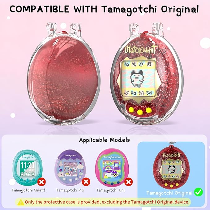 Case for Tamagotchi Original, Transparent Cover Case Compatible with Tamagotchi Original Electronic Pet Accessories, Drop - Resistant & Scratch-Proof