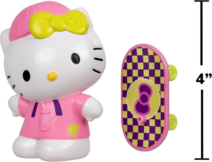 Jazwares Hello Kitty® and Friends - 4” Hello Kitty Premier Figure with a Skateboard - Series 2 - Officially Licensed Sanrio Product from Ages 6+