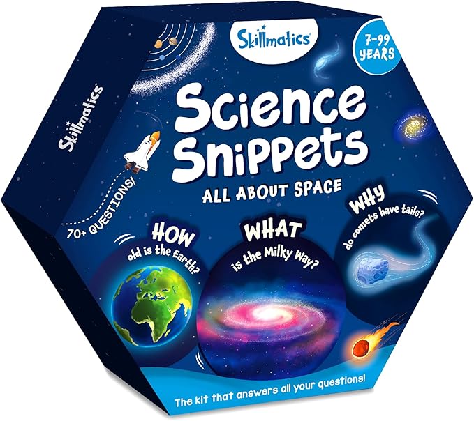 Skillmatics Flash Cards - Science Snippets Space, STEM Learning Educational Toys & Learning Aids for Kids, Gifts for Boys & Girls Ages 7, 8, 9 & Up, Homeschool, Classroom & Travel Activity