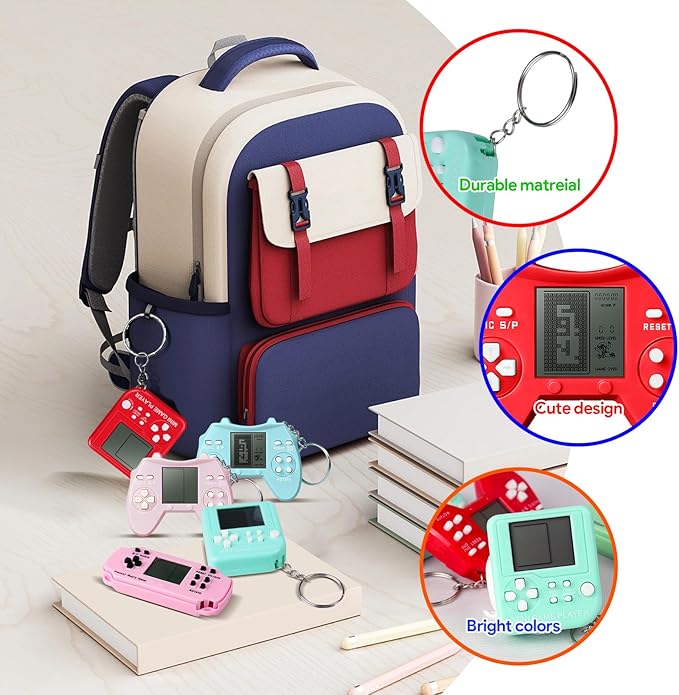24Pcs Video Game Party Favors for Kids, Mini Gaming Party Favors Bulk Gifts Toys Goodie Bag Stuffers Return Gifts for Birthday Party for Boys and Girls