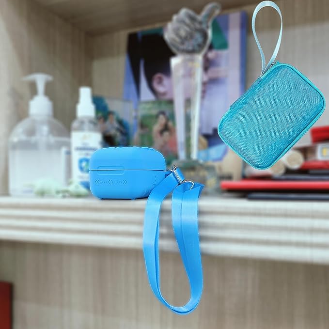 JCHPINE Hard Carrying Case and Silicone Cover for Bitzee Interactive Toy Digital Pet, Accessories Case for Bitzee Virtual Electronic Pets Original 15 Animals (Blue)