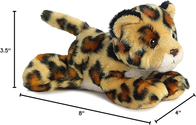 Aurora® Adorable Mini Flopsie™ Amazon Jaguar™ Stuffed Animal - Mini Companions Ready for Playful Adventures - for Kids All Ages, Toddlers, Adults, and Families - Brown 8 Inches
