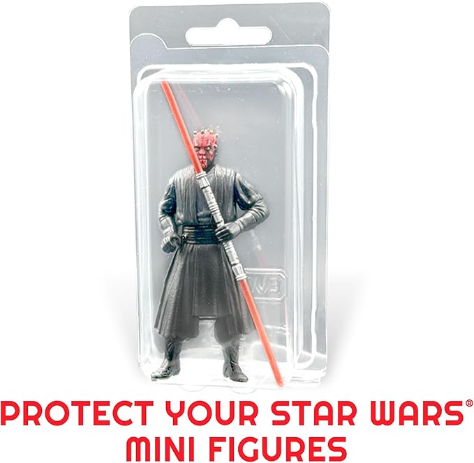 Action Figure Display Case Protector - Blister Clamshell for 3.75 in Loose Action Figures 35 Pack - Clear APET Plastic - Fits Star Wars, Marvel, G.I. Joe - Holes for Peg Boards - Durable Display Case