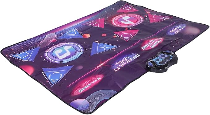Alomejor Dance Mat, Interactive Electronic Dance Pad with 8 Modes and Lightup Buttons Music Toy for Toddlers Ages 3-12, Fabric and ABS, 120x90 Cm Portable Indoor Fun