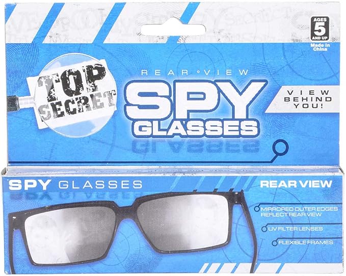 Top Secret Spy Glasses For Kids - Rear View Sunglasses. View Behind You! Detective Gadget. Perfect Party Favors.