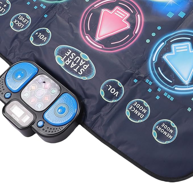 Kids Dance Mat Challenge Game Music Toy for Home Indoor Outdoor, Electronic Dancing Pad for Exercising Coordination Ability, for Families or Schools, Made of PE Cloth