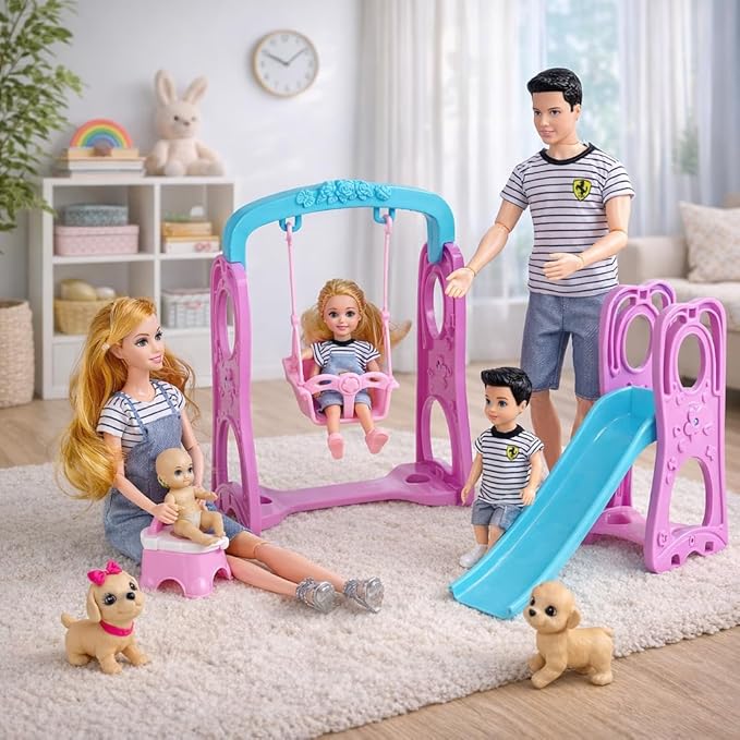 Pregnant Dolls Set of 6 People with Removable Baby, 12 Inch Realistic Mommy Doll Set for Kids, Educational Pregnancy Doll Toy, Role Play Gift for Girls Ages 3+