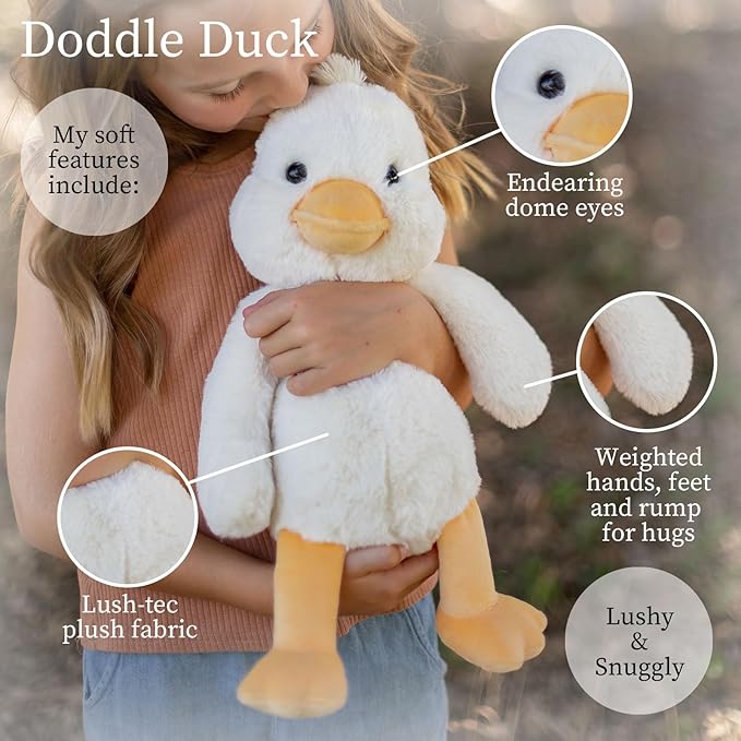 World's Softest Plush Stuffed Animal for Baby, Toddler, Kids, Adults - Adorable Toy Made from Kid-Friendly, Quality Materials - Lushee Off White Duck, 16"