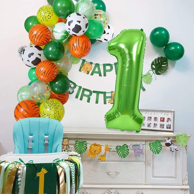 TONIFUL 40 Inch Large Green Numbers Balloons 0-9, Number 8 Digital 8 Helium Foil Mylar Big Number Balloons for 2026 Graduation New Year Eve Birthday Party Anniversary Supplies Decorations