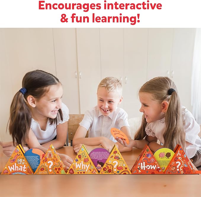 Skillmatics Flash Cards - Science Snippets The Human Body, STEM Learning Educational Toys & Learning Aids for Kids, Gifts for Boys & Girls Ages 7, 8, 9 & Up, Homeschool, Classroom & Travel Activity