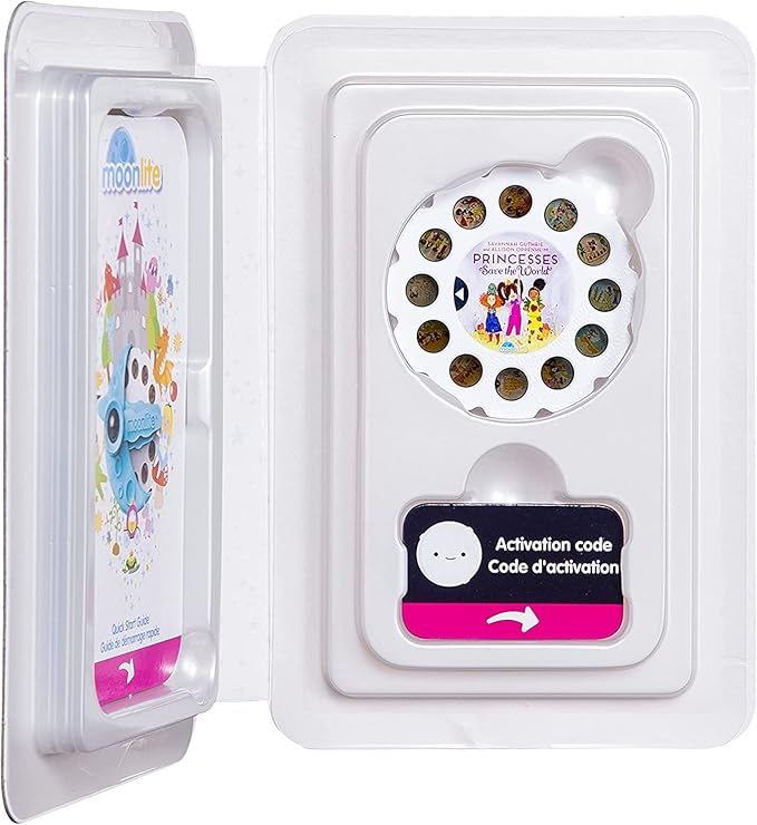 Moonlite Storybook Reels For Flashlight Projector, Kids Toddler | Princesses Save the World | Single Reel Pack Story for 12 Months and Up