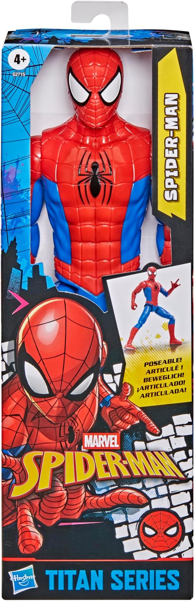 Marvel Spider-Man Titan Series Action Figure, 12-Inch (30 cm) Super Hero Toys for Kids Ages 4+