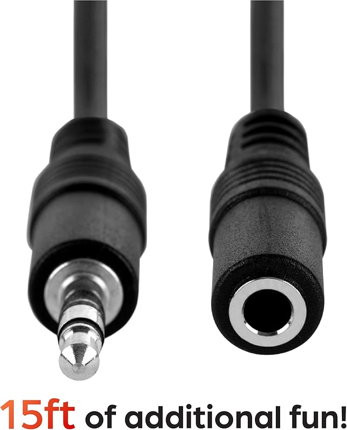 Digital Energy 15 Ft Extension Cables for Handheld Game Buzzer System 8-Pack