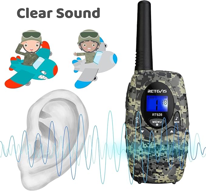 Retevis RT628 Camo Walkie Talkies for Kids, Army Toys for 6-12 Year Old Boys Girls Bundle with EZTalk 80 Kids Walkie Talkies, Science STEM Kits DIY Electronic Toys Christmas Birthday Gifts