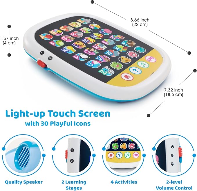 BEST LEARNING Touch & Learn Tablet – Educational Toy for Toddlers Ages 2-5 | Learn Alphabet, Words, Shapes, Music & Quiz Games | Interactive Talking Toy for Kids | Perfect Christmas & Birthday Gift