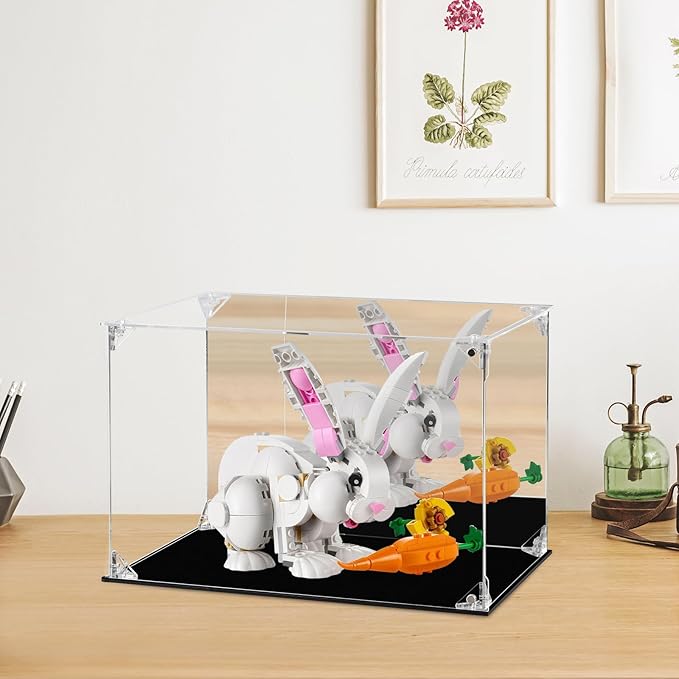 Display Case 11.8"X7.8"X7.8" inch,30X20X20cm for Collectibles Assemble Clear Acrylic Box Alternative Glass Case for Display Action Figures Home Storage Organizing Toys (11.8"X7.8"X7.8"/30X20X20CM)