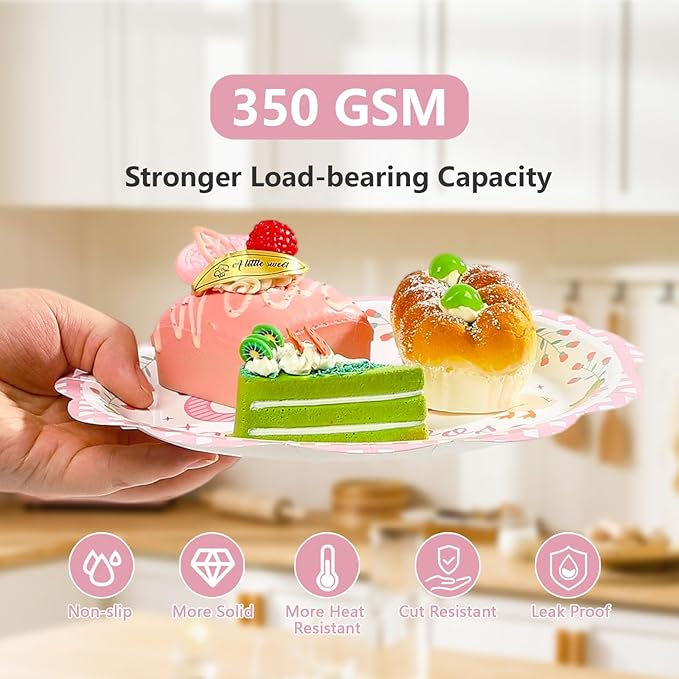 96Pcs One Silly Goose Birthday Party Decorations Goose 1st Birthday Paper Plates and Napkins Sets Pink Bow Cute Wreath Geese Decorations for Baby Girls One Year Old Bday Party Supplies Serves 24