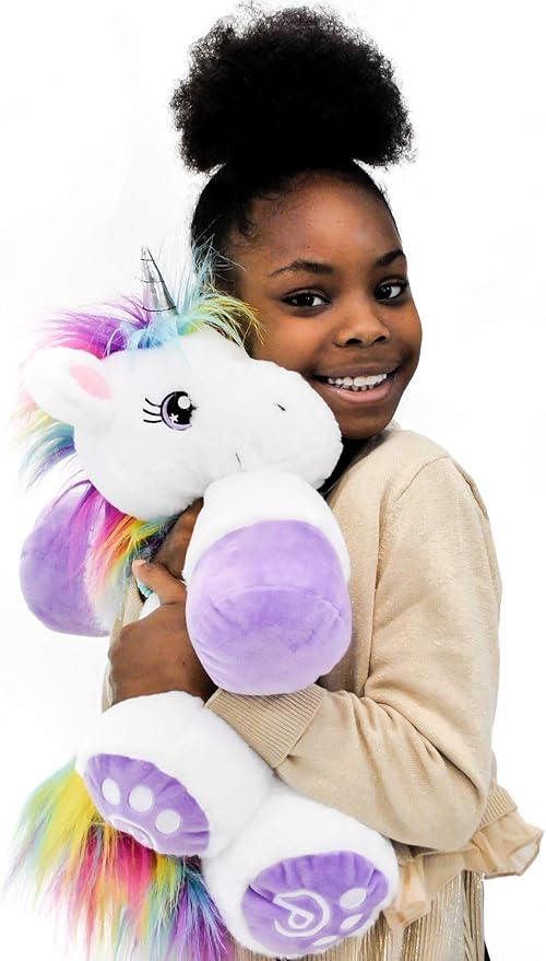 Plushible Poppy The Unicorn Stuffed Animal, 18" Plush Unicorn Toy for Girls & Boys - Machine Washable Plush, Soft Stuffed Animal Toy, Gift's Day Gift for All