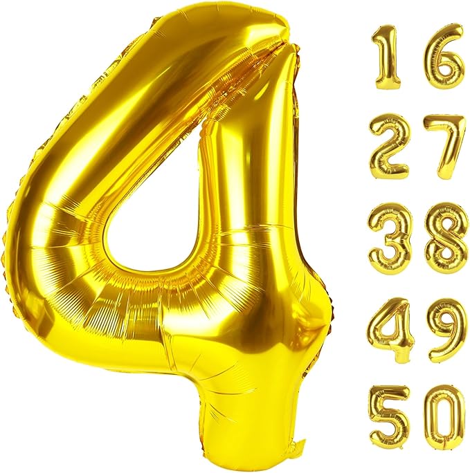 40 Inch Gold Balloon Number 24 Balloon,Jumbo Mylar Foil Helium Balloon for 24 Birthday Digital Balloons for Birthday Party,Wedding Anniversary Party Decorations