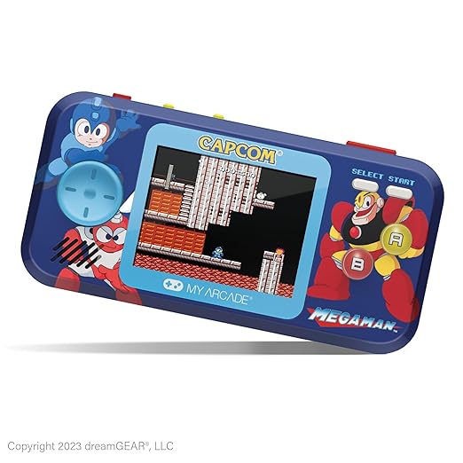 My Arcade Mega Man Pocket Player Bundle: Officially Licensed, Portable Gaming Console,Travel Case and Screen Protector Included