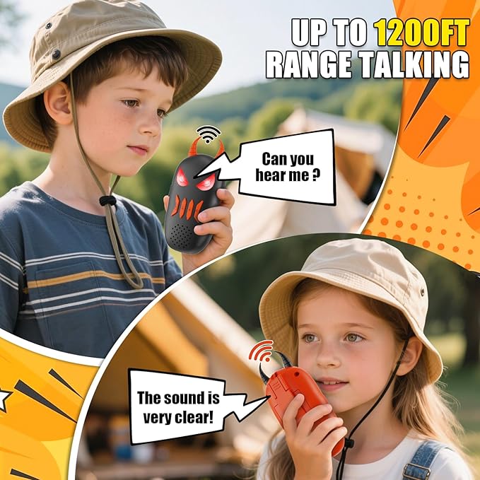 Walkie Talkies for Kids Toys for 3 4 5 6 7 8 9 10+ Years Old Boys Girls Long Range 2 Way Radio Birthday Gifts for Ages 4-6 6-8 8-12 Camping Outdoor Games Toddlers Easter Christmas Stocking Stuffers