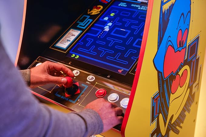 Arcade1Up PAC-Man Deluxe Arcade Machine for Home - 5 Feet Tall - 14 Classic Games