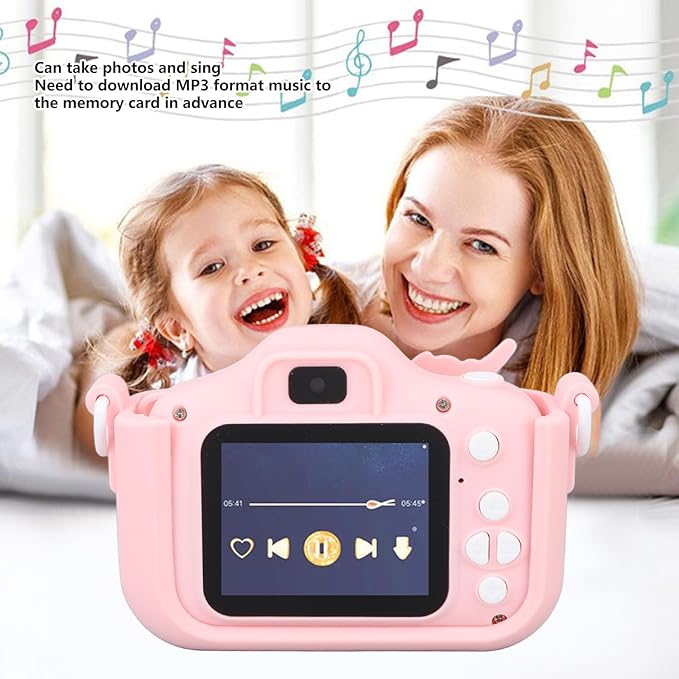 Kids Digital Video Camera, Kids Camera Toys, Digital Video Camcorder Camera for Boys and Girls Toddler (Pink)