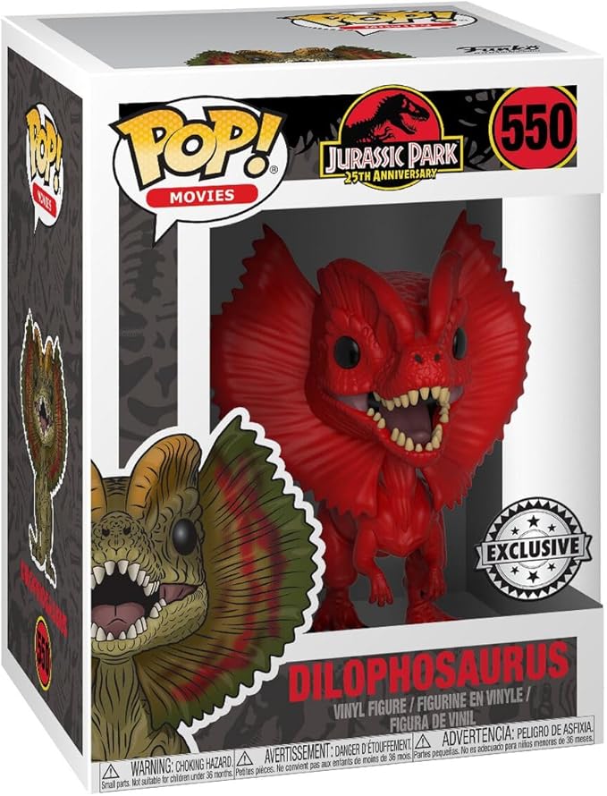 Funko Pop! Movies: Jurassic Park - Dilophosaurus - (Rd)- Collectible Vinyl Figure - Gift Idea - Official Merchandise - Toys for Kids & Adults - Movies Fans