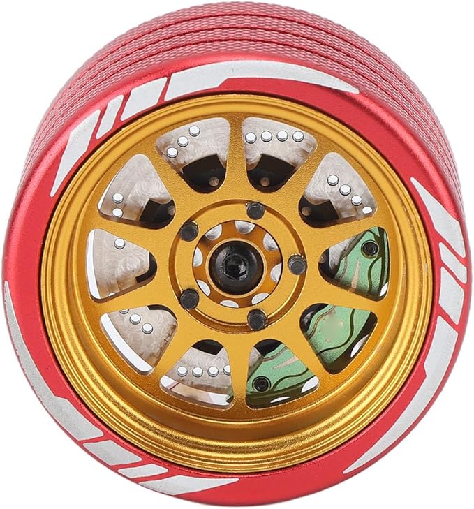Acouto Lightweight Aluminum Alloy Remote Control Handwheel with Simulation Disc for NB4 RC Car - Enhance Performance & (D Type)
