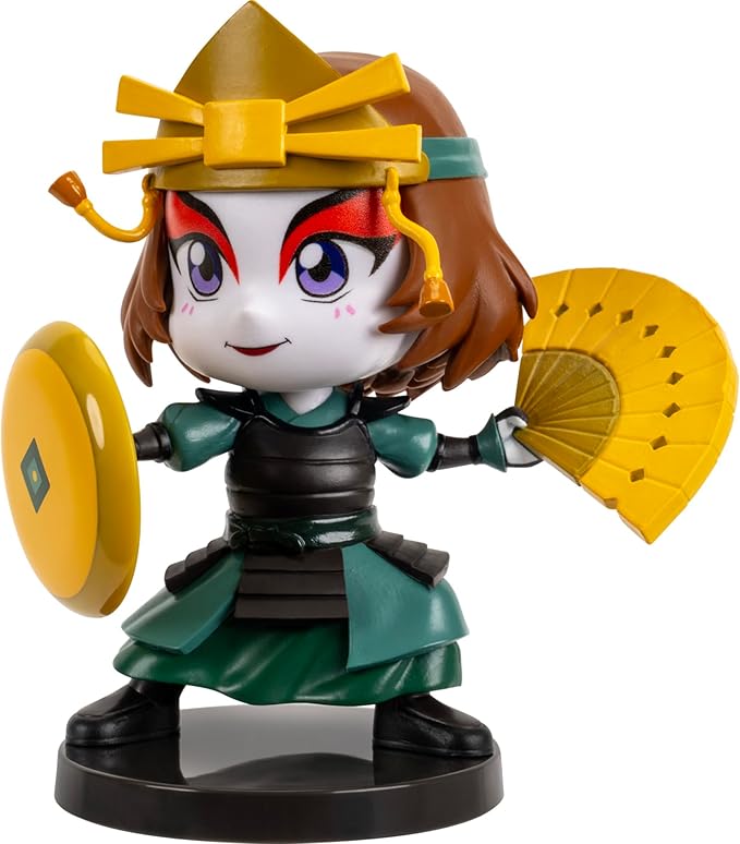 Jazwares Avatar: The Last Airbender Suki - 4-Inch Mini Figure in Kawaii Style in Dynamic Pose with Display Base