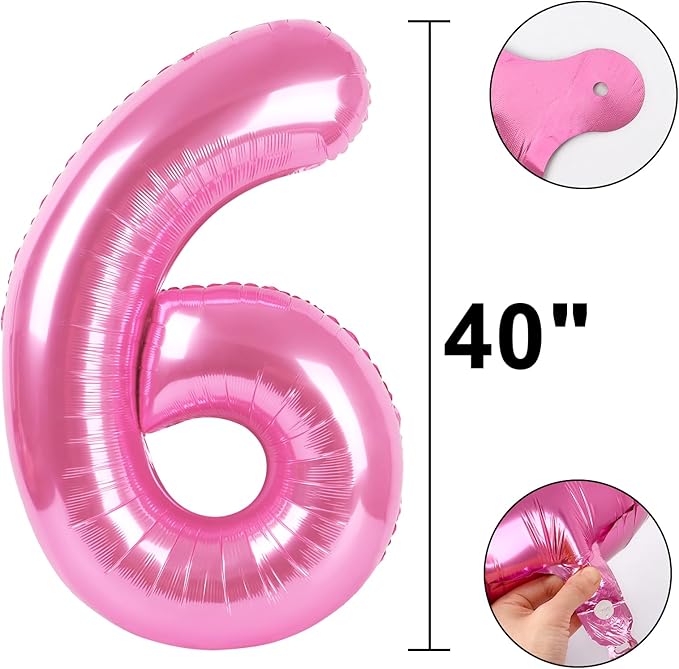 40 Inch Pink Number 16 Digital Balloon,Jumbo Mylar Foil Helium Balloon for 16 Balloons for Birthday Party,Wedding Anniversary Party Decorations