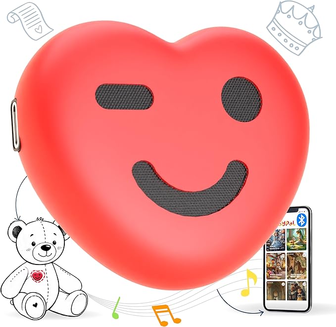 ToyPal – AI Storytelling & Music Player for Kids | Bluetooth Soft Toy Attachment | 500+ Free Personalized Audio Stories | Portable, Screen-Free Speaker | Kids Bedtime & Learning Companion