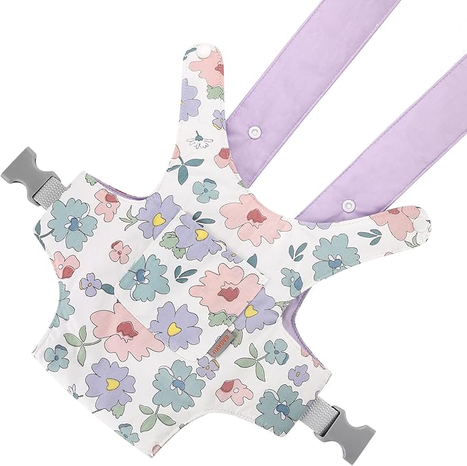 GAGAKU Baby Doll Carrier for Kids, Stuffed Animal Carrier Reborn Baby Carrier with Adjustable Straps, Baby Doll Accessories - Purple (Flowers)
