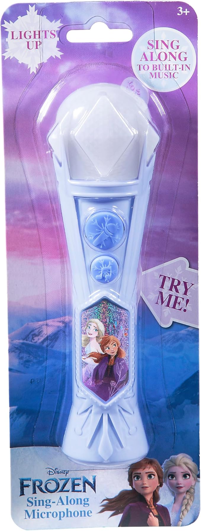 eKids Frozen Sing Along Microphone Toy For Kids With Built-In Music And Flashing Lights, Designed For Fans Of Frozen Toys
