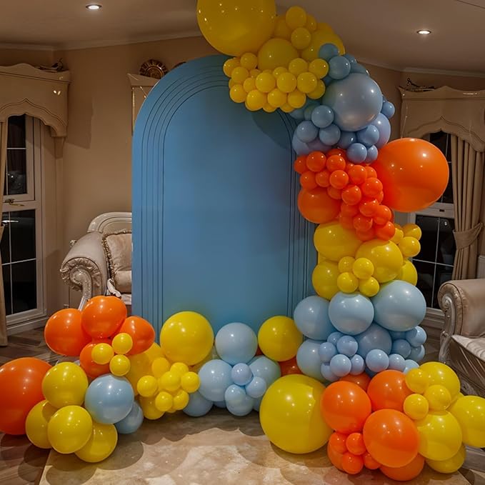 Dog Balloon Arch Kit, Red Blue Yellow Paw Print Balloons Garland Kit with Animal Bone Paw Foil Balloons for Cartoon Dog Themed Birthday Paw Birthday Party Decorations